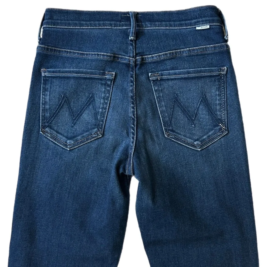 Mother The Insider Crop Step Fray Flare Jeans in Home Movies Size 26 Blue - Image 5