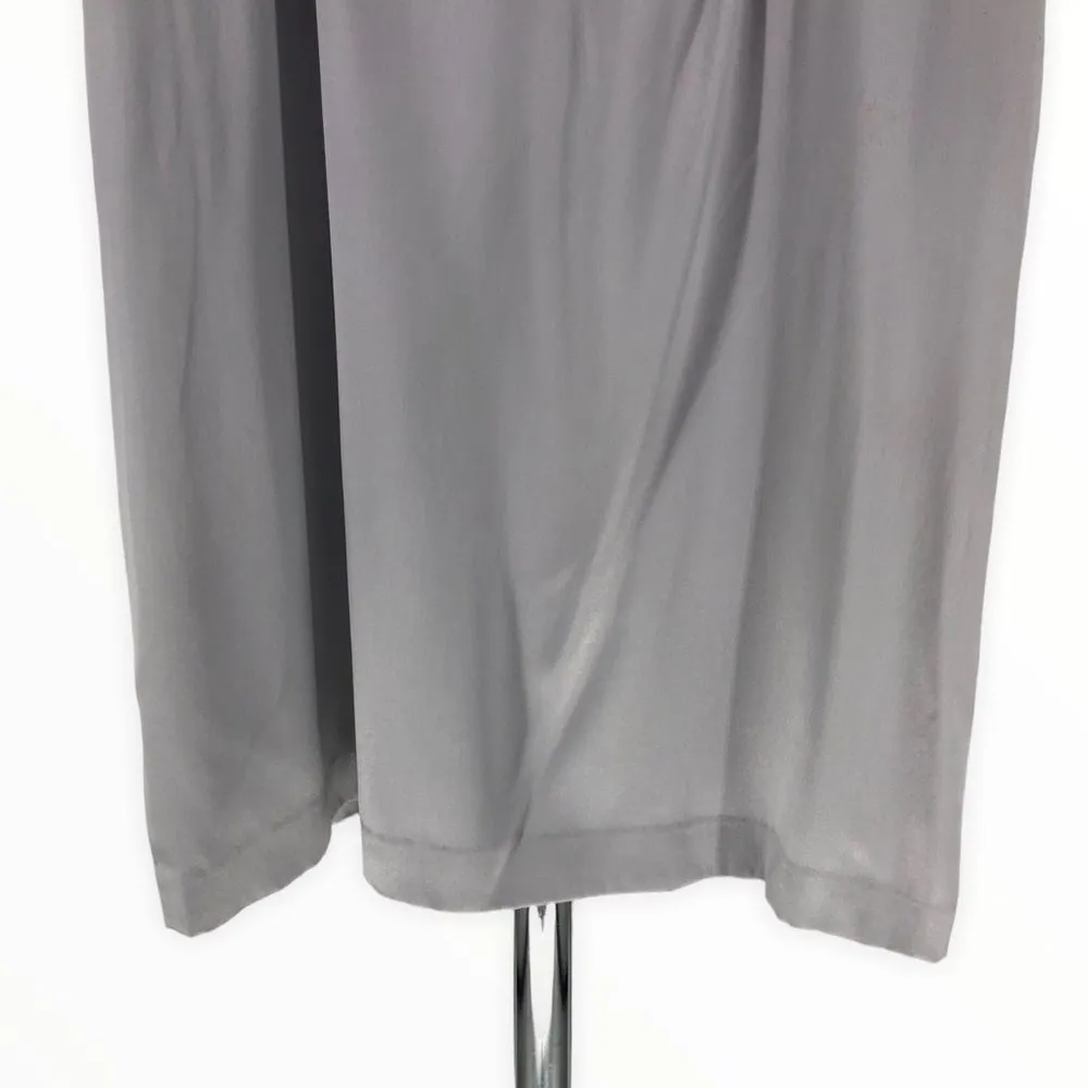 Rebecca Taylor Grey Silk Embellished Beaded Bib Collar Y2K Mini Dress - Image 2