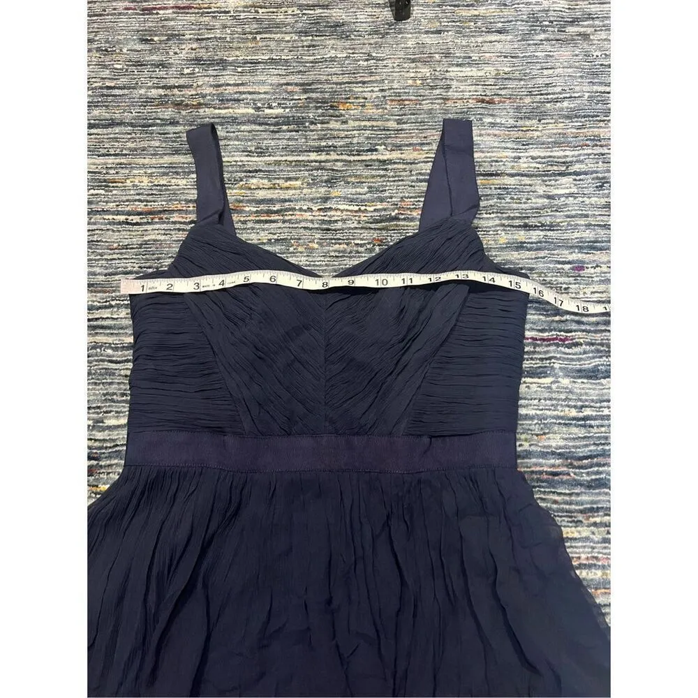Boden NWT silk navy blue dress size 6 - Image 9