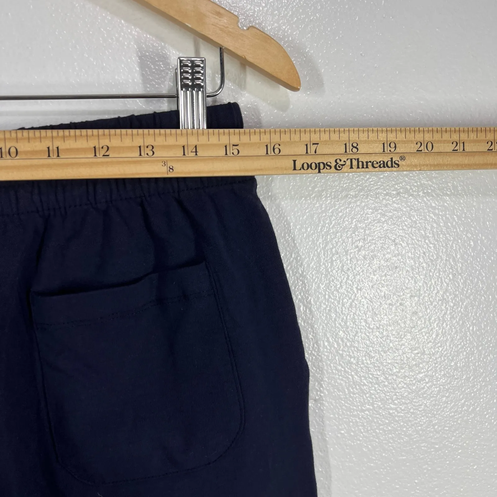 Santiny Lounge‎ Pants Drawstring Knit Casual Cropped Blue Size Medium - Image 7