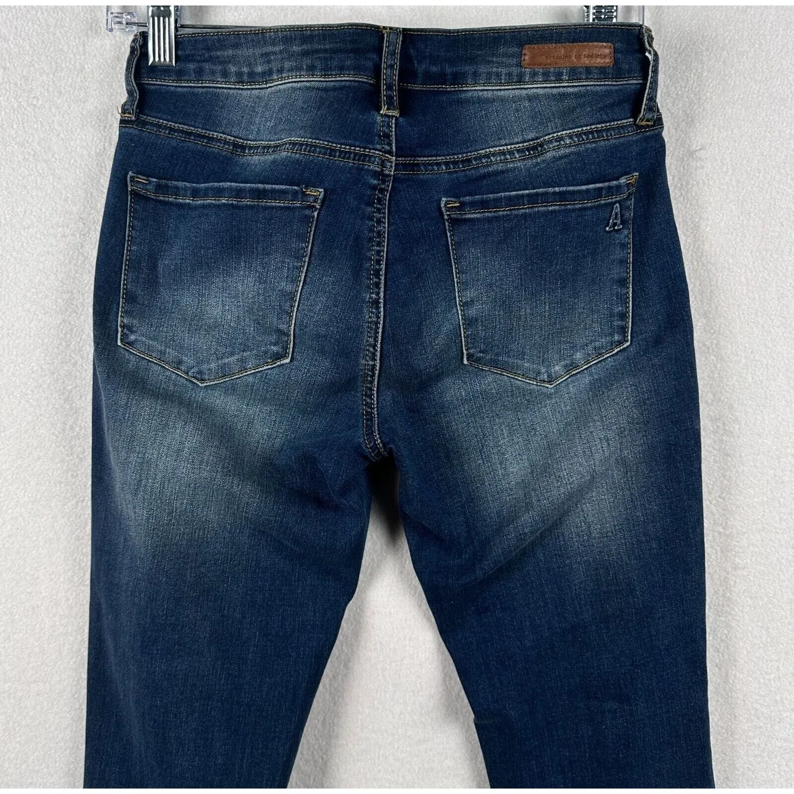 Articles Of Society Sarah Distressed Skinny Jeans‎ Sz 26 Prarie Grunge Rock Goth - Image 3
