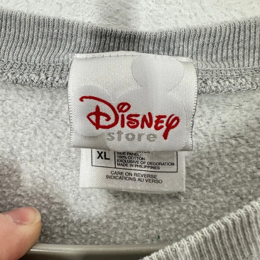 Vintage Disney Store Grumpy Dwarf Sweatshirt Women's XL Gray Graphic Crewneck - Image 4