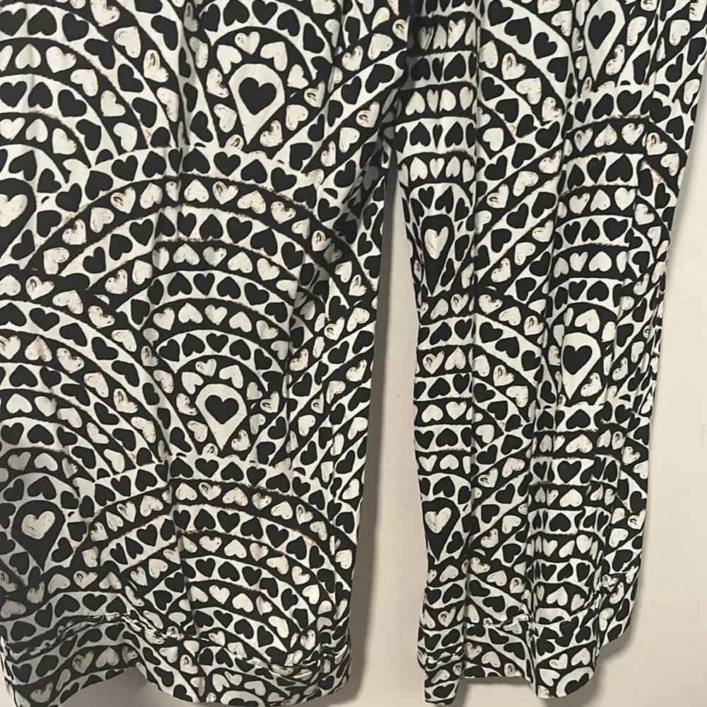 Farm Rio Anthropologie Heart Pleated Wide Leg Pants Size Large - Image 7