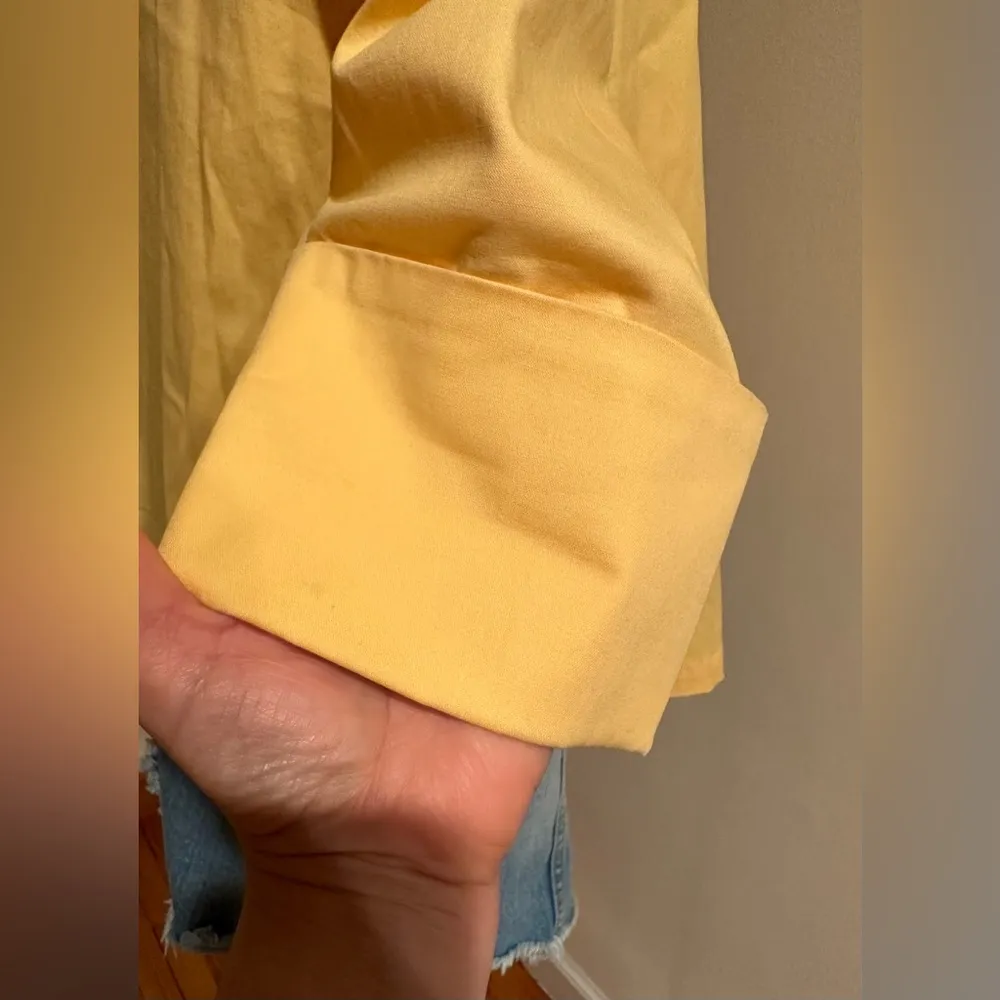 Coldwater Creek Yellow Large Button Snaps Spring Jacket SZ PS 3/4 Sleeve Cuffed - Image 4