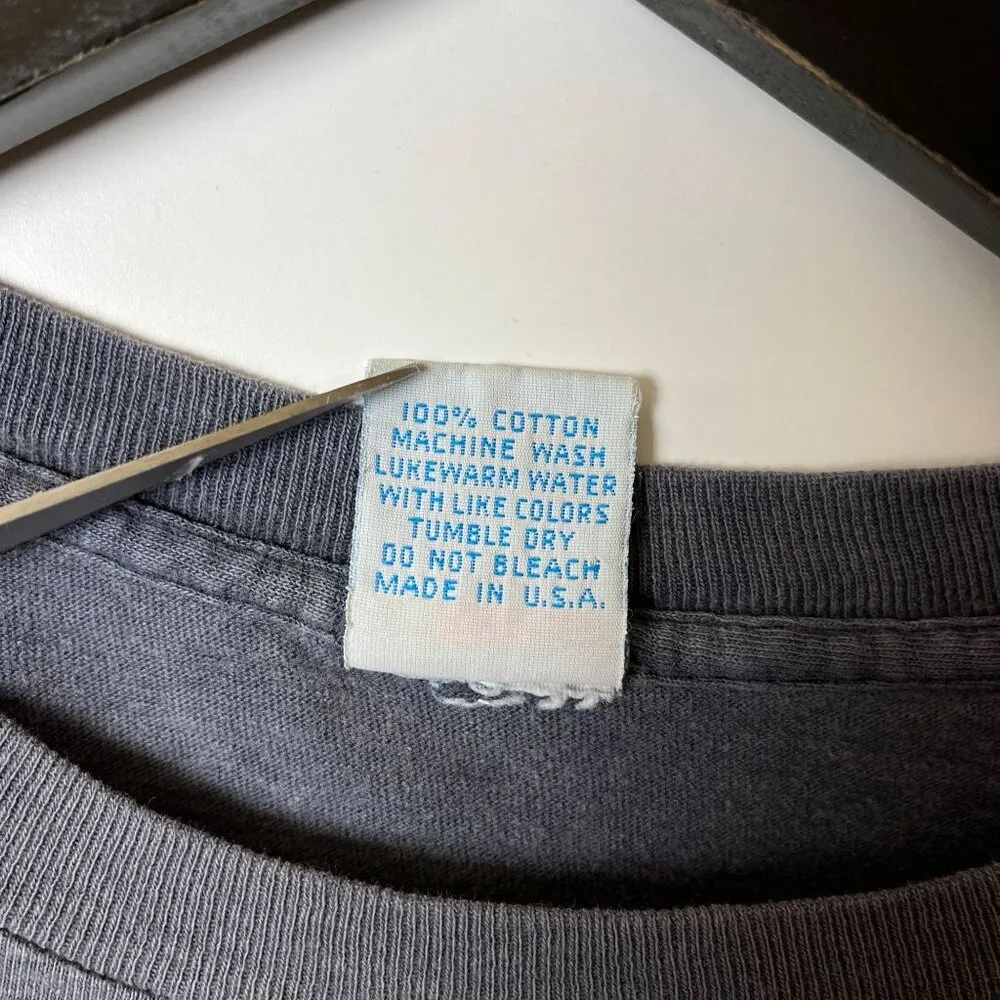 Off Shore Surf T Shirt Vintage 90s Womens Medium M Graphic Tee Gray - Image 6