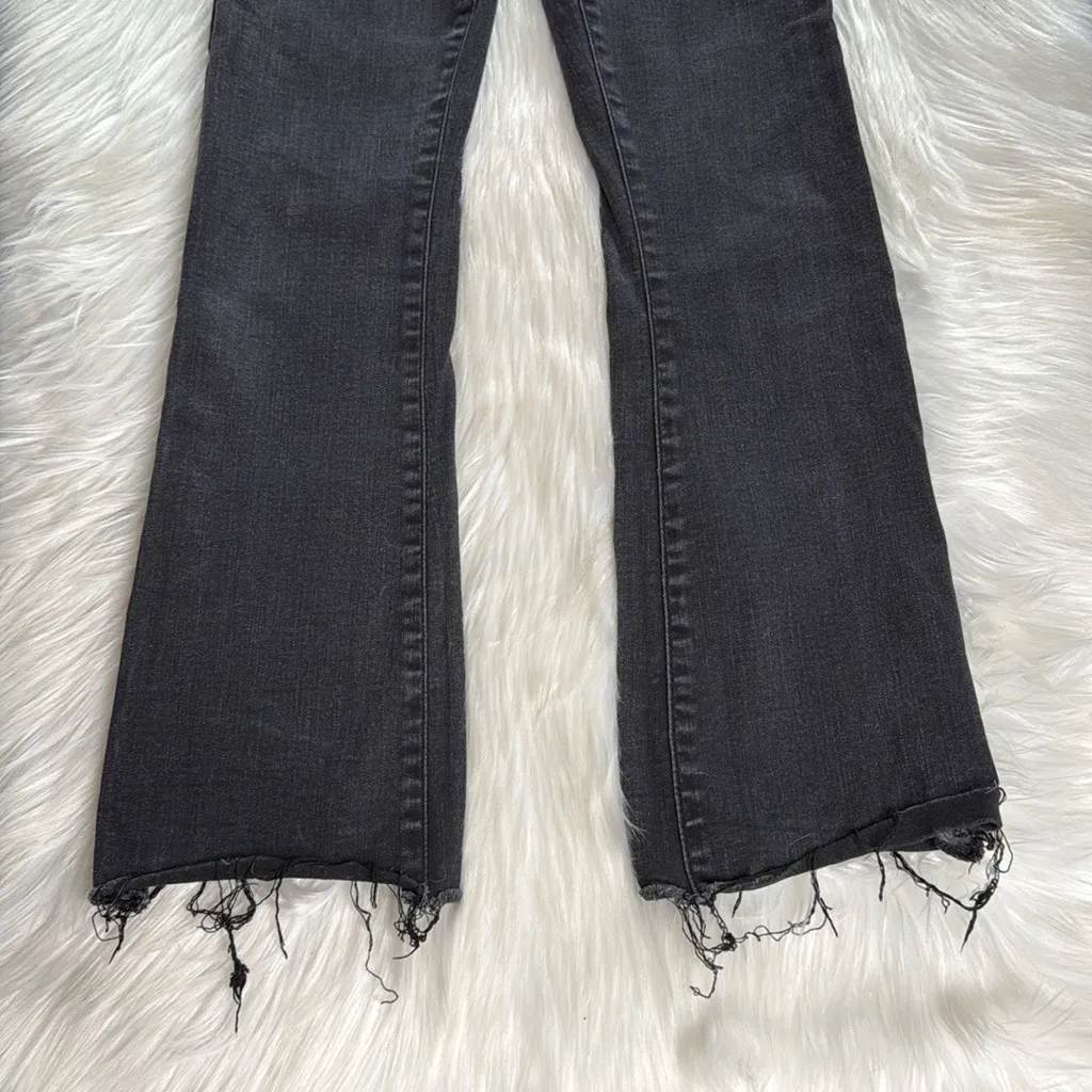 Abercrombie Black High Rise Ankle Flare Jeans - Image 5