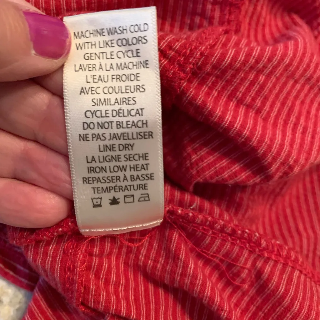 Max Studio Dress Womens Sleeveless Ruffle Short Smocked Waist Red L Large - Image 9