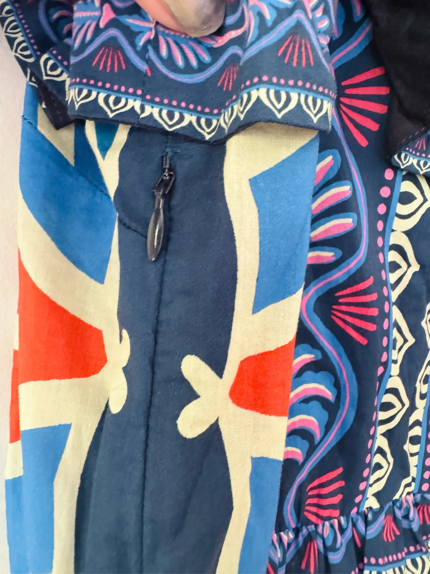 Farm Rio Puff-Sleeve Ruffled Floral Cotton Romper, Size M/L - Image 11