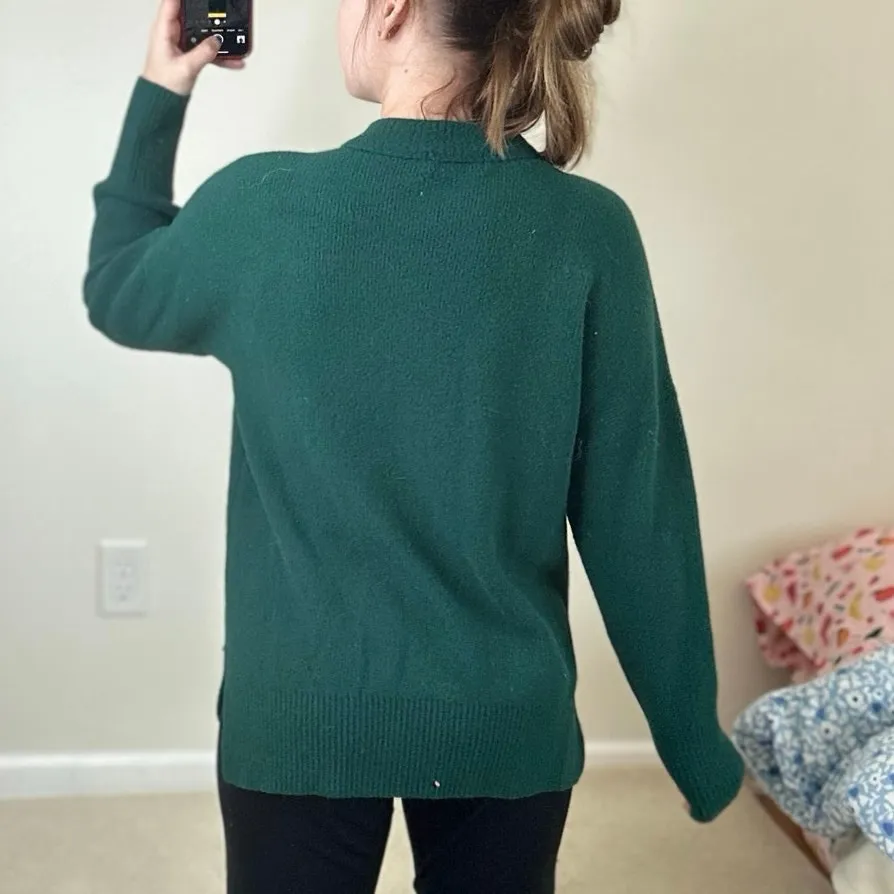Abercrombie & Fitch Teal Turtleneck Sweater - Image 2