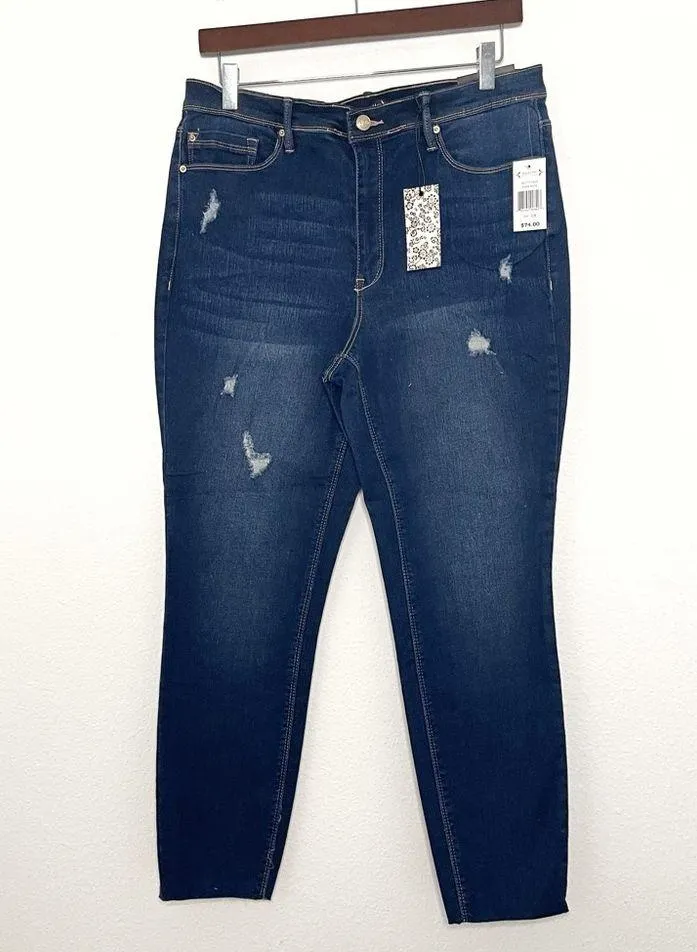 NANETTE LEPORE Plus Belle High Rise Ankle Skinny Jeans plus size 14 NWT - Image 2