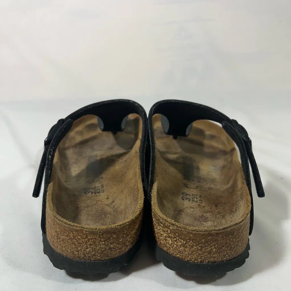 BIRKENSTOCK GIZEH THONG SANDAL WOMEN EU 39 US 8-8.5 BLACK‎ PREOWNED - Image 4