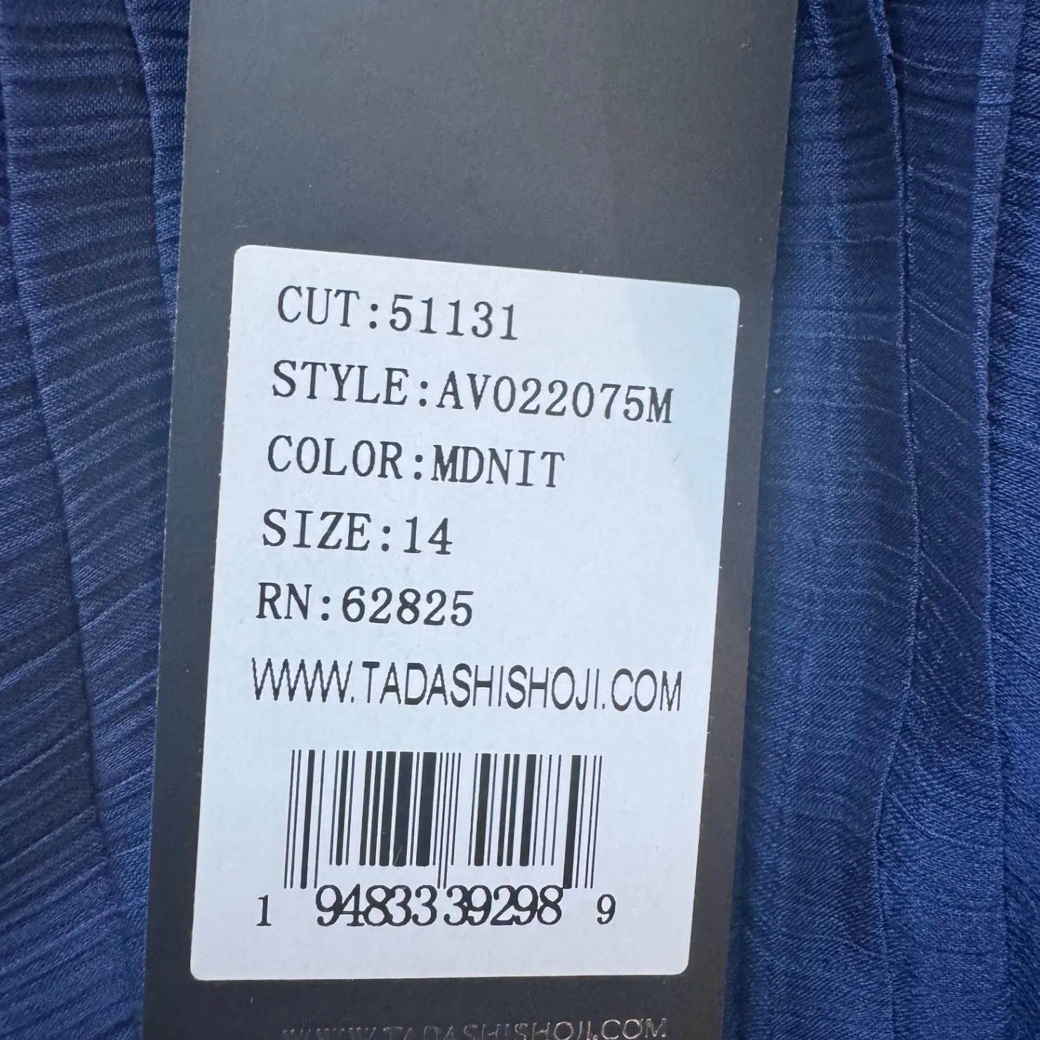 Tadashi Shoji AVO22075M - Long Sleeve Pleated‎ Detail Formal Dress Size 14 NWT - Image 5