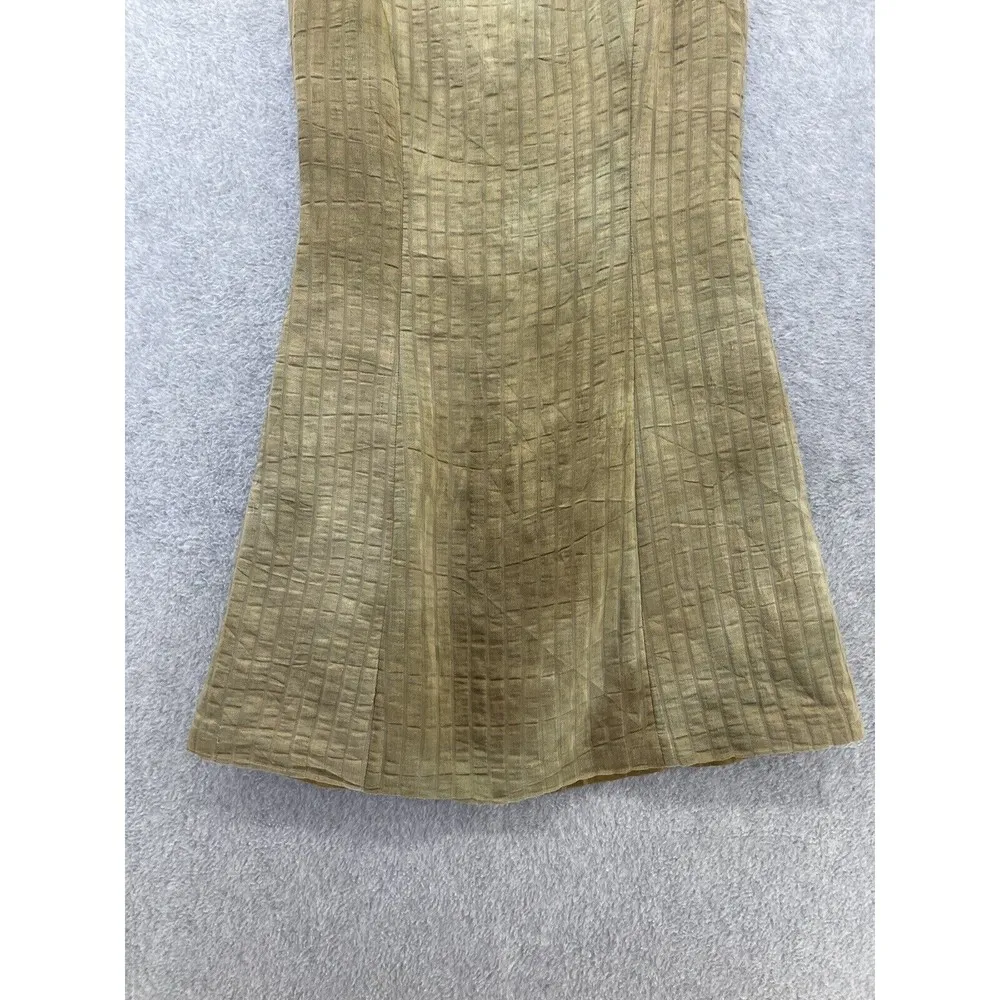 BG Entrance Women's Dress Sheath Sleeveless Ribbed Green Tie Dye Italian Made Size M - Image 10