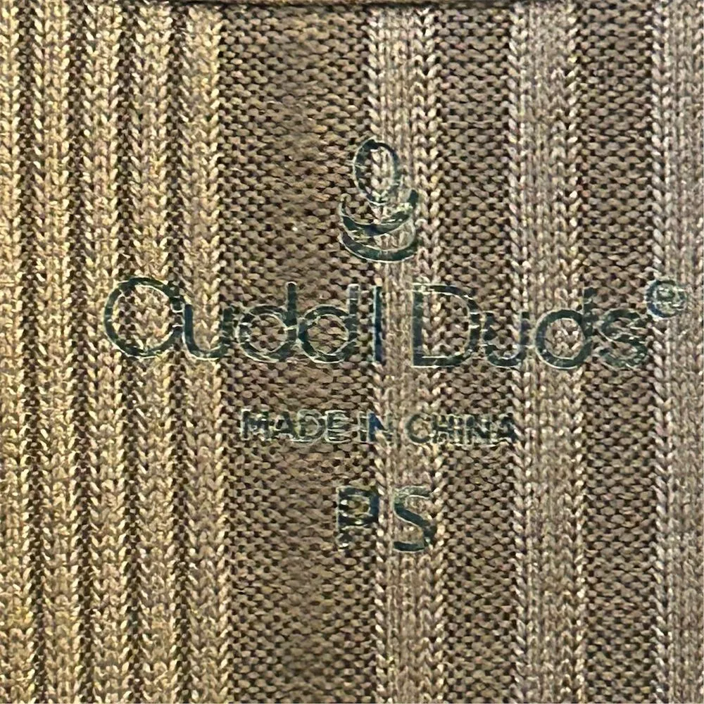 Cuddl Duds Women's Petite Brown Button-Up Top Long Sleeve Size S - Image 4