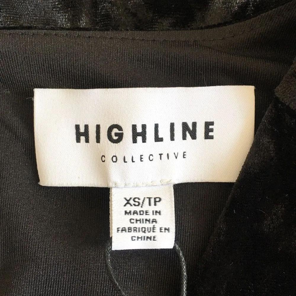 🆕Highline Collective Crushed Velvet Long Sleeve Dress Size XS - Image 4
