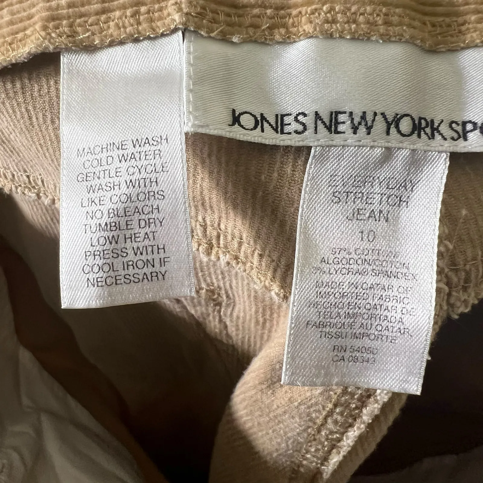 Vintage Jones New York Corduroy Pants Womens 10 Brown Straight Leg Stretch Fall - Image 7