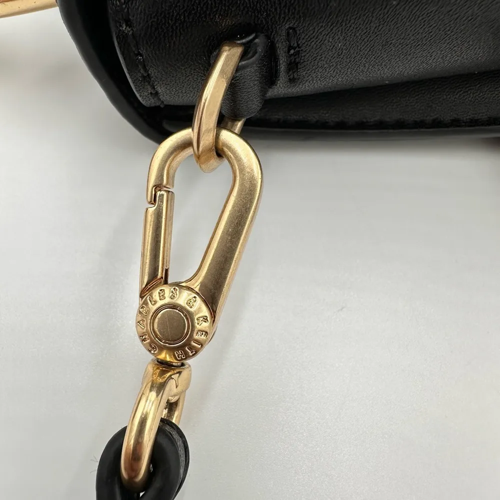 
ANGULAR FLAP METALLIC TOP HANDLE BAG BLACK - Image 7