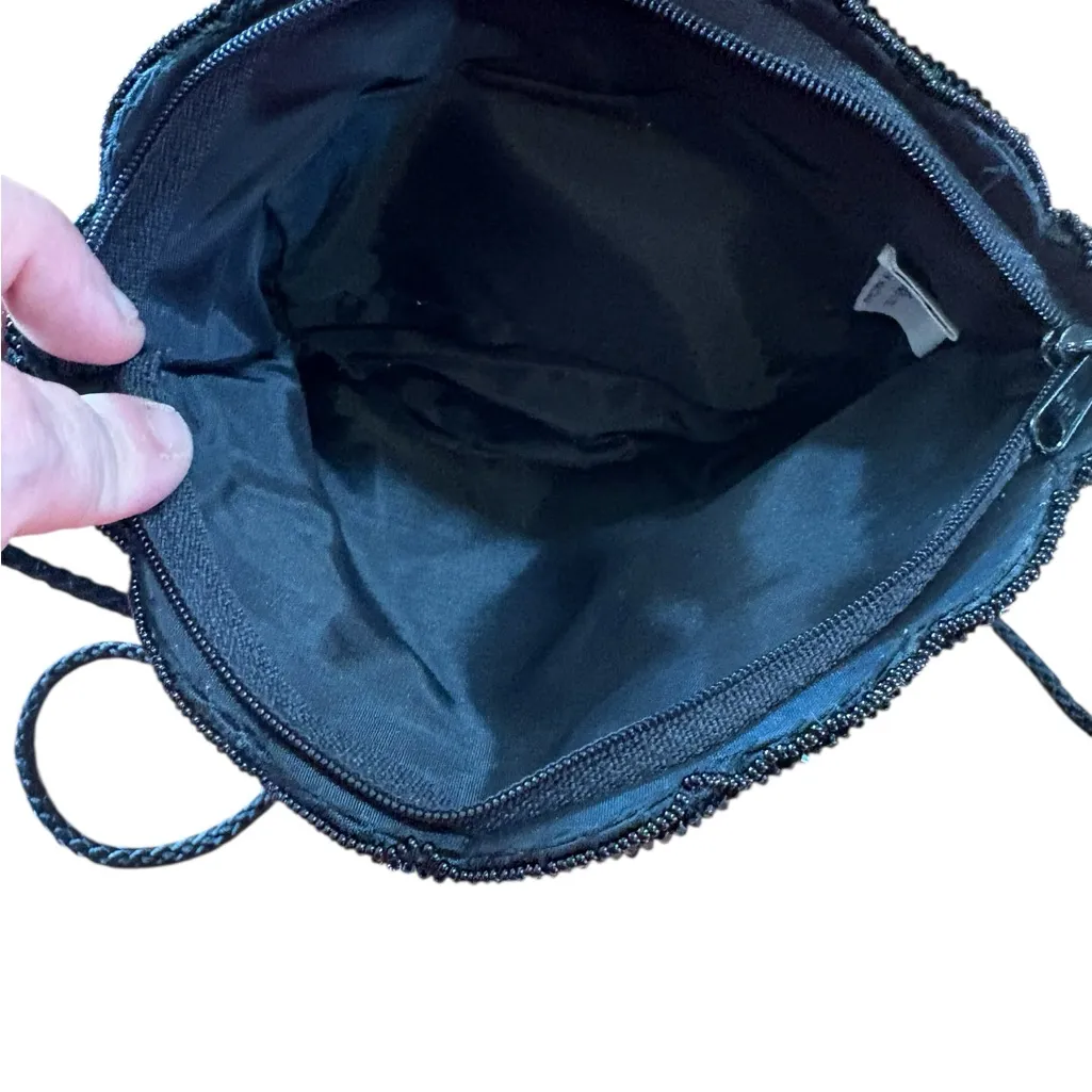 La Regale Vintage Black Sequin Evening Bag - Image 3