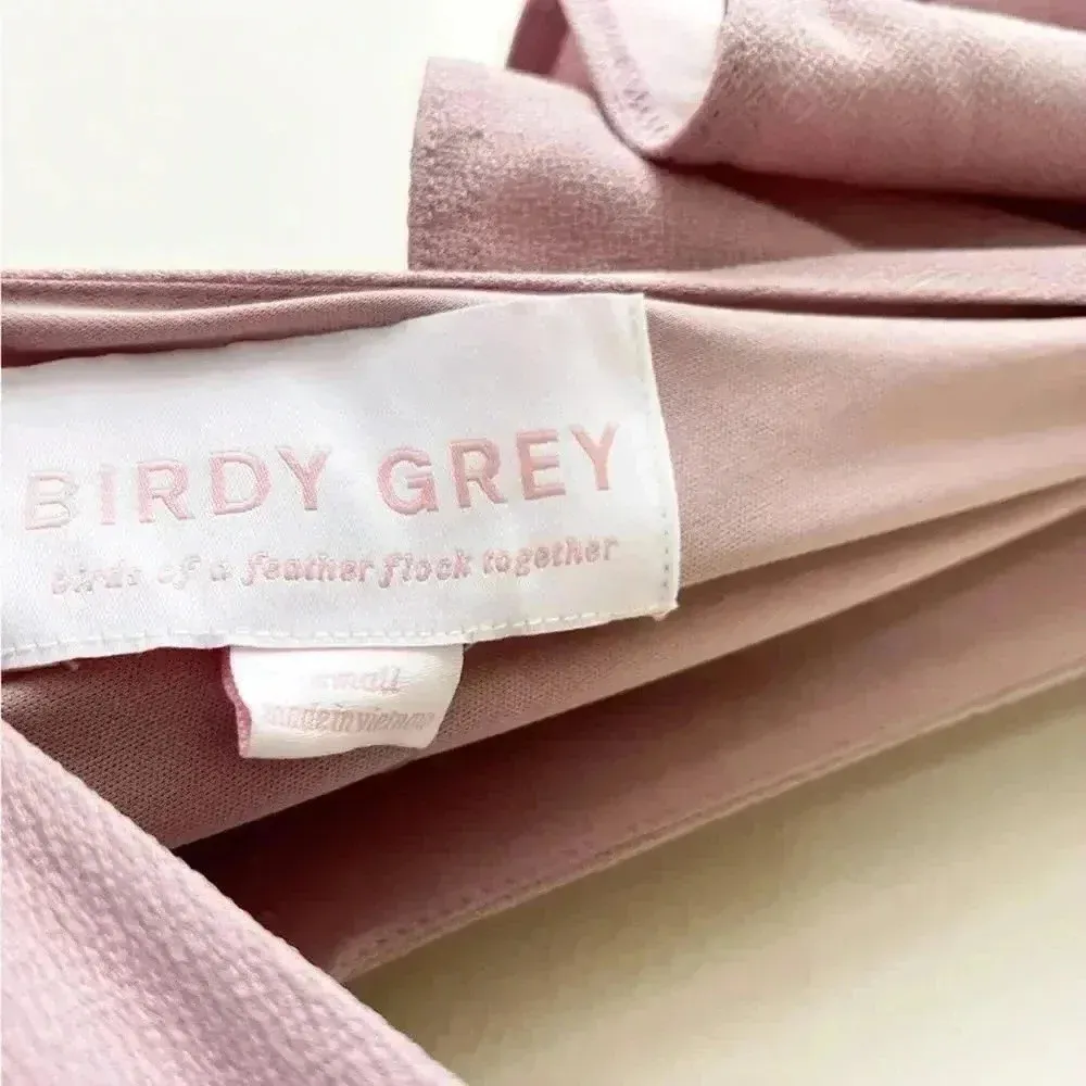 Birdy Grey Hannah Bridesmaid Dress with Slit in Crepe Dark Mauve S NWT - Image 9