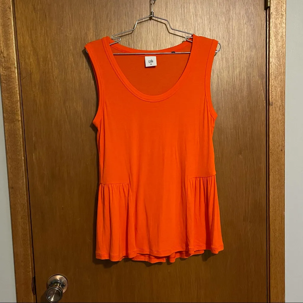 CAbi Orange Woman's Hangout Casual Summer Tank Top Size XS - Image 2