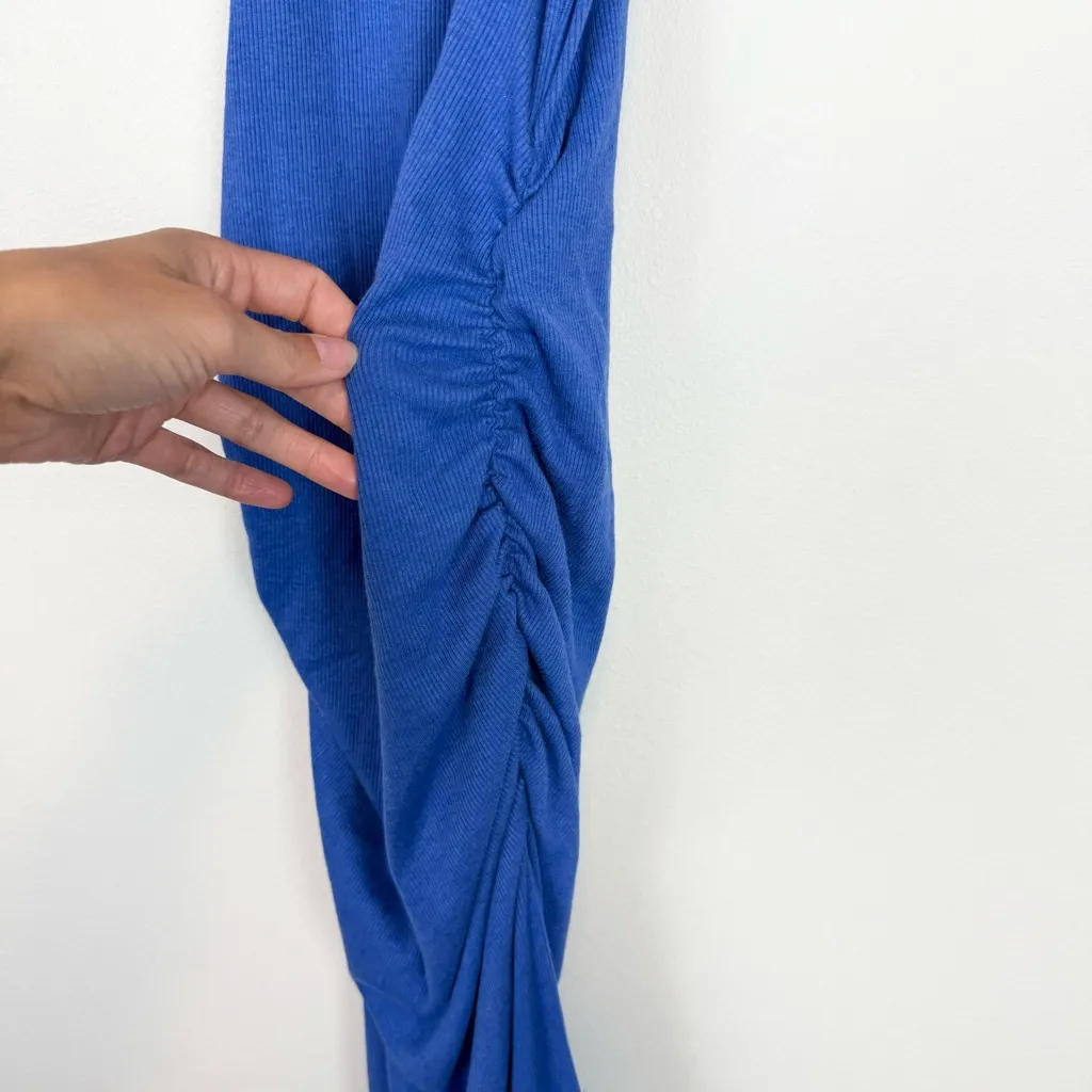 Michael Stars Wren Dress Blue Ribbed Bodycon‎ Sleeveless Midi Dress Size XS - Image 8