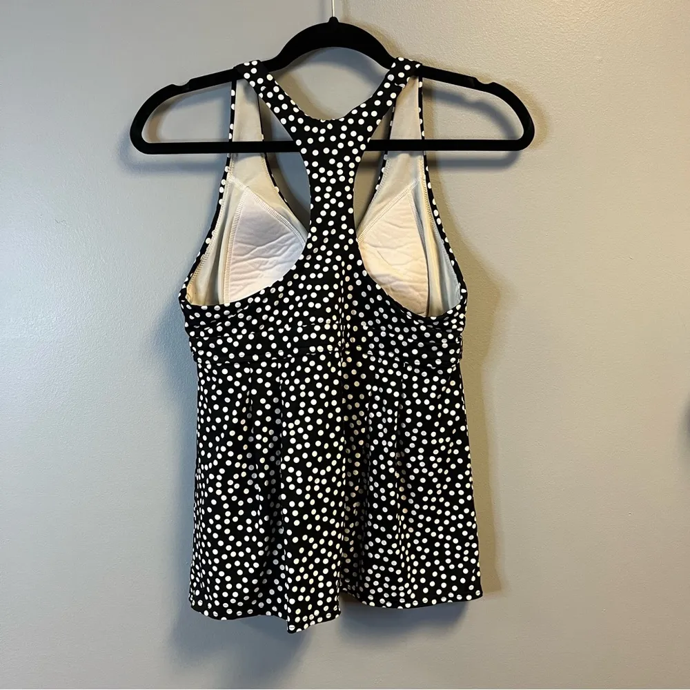 Lands' End Swim Black & White Polka Dot V - Image 3