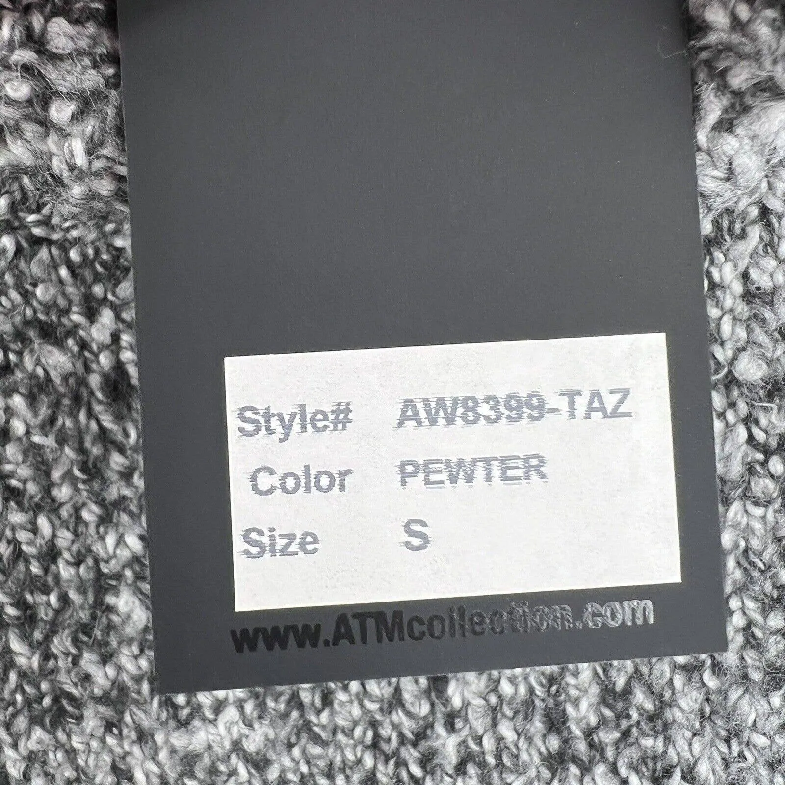 ATM Marled Grey Sweater Women’s Small‎ Oversized New Gray - Image 6