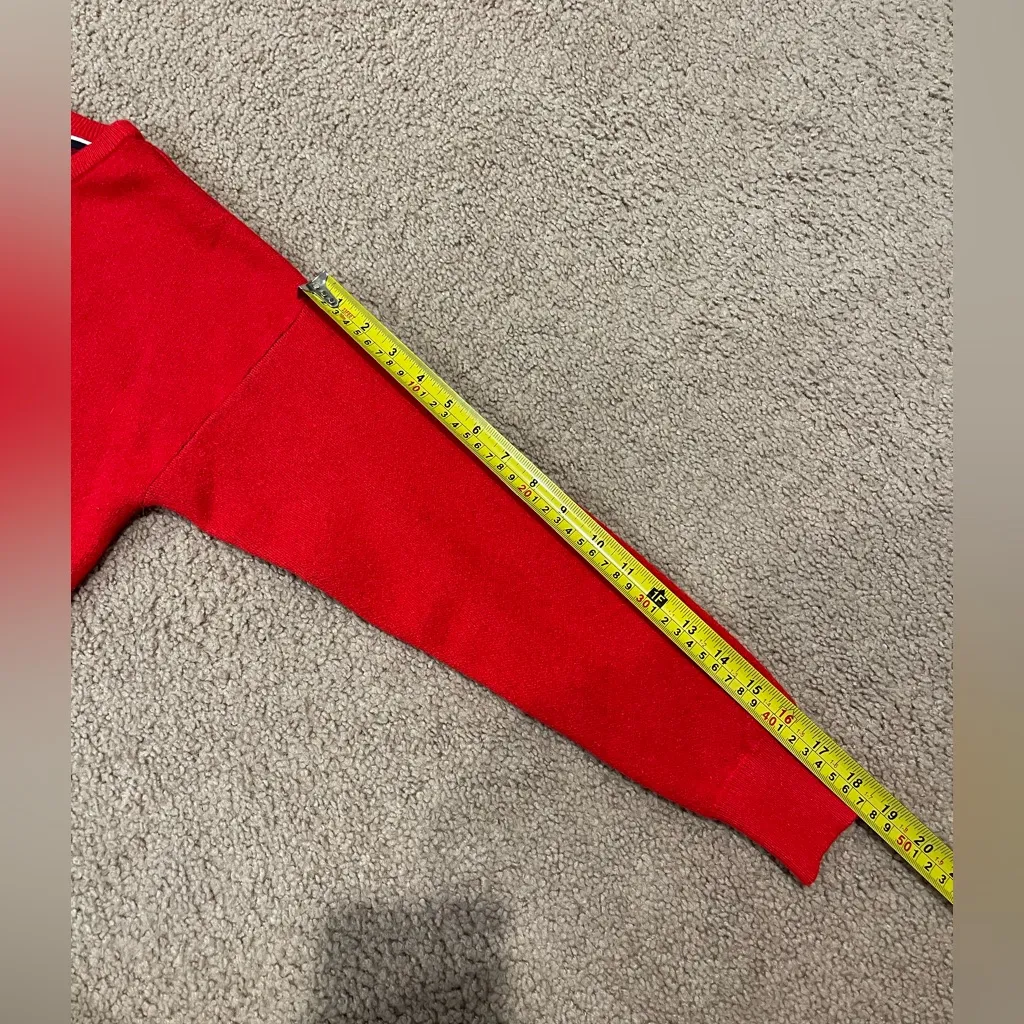 US POLO ASSN. Racing Red CrewNeck Cropped Sweatshirt - Image 5