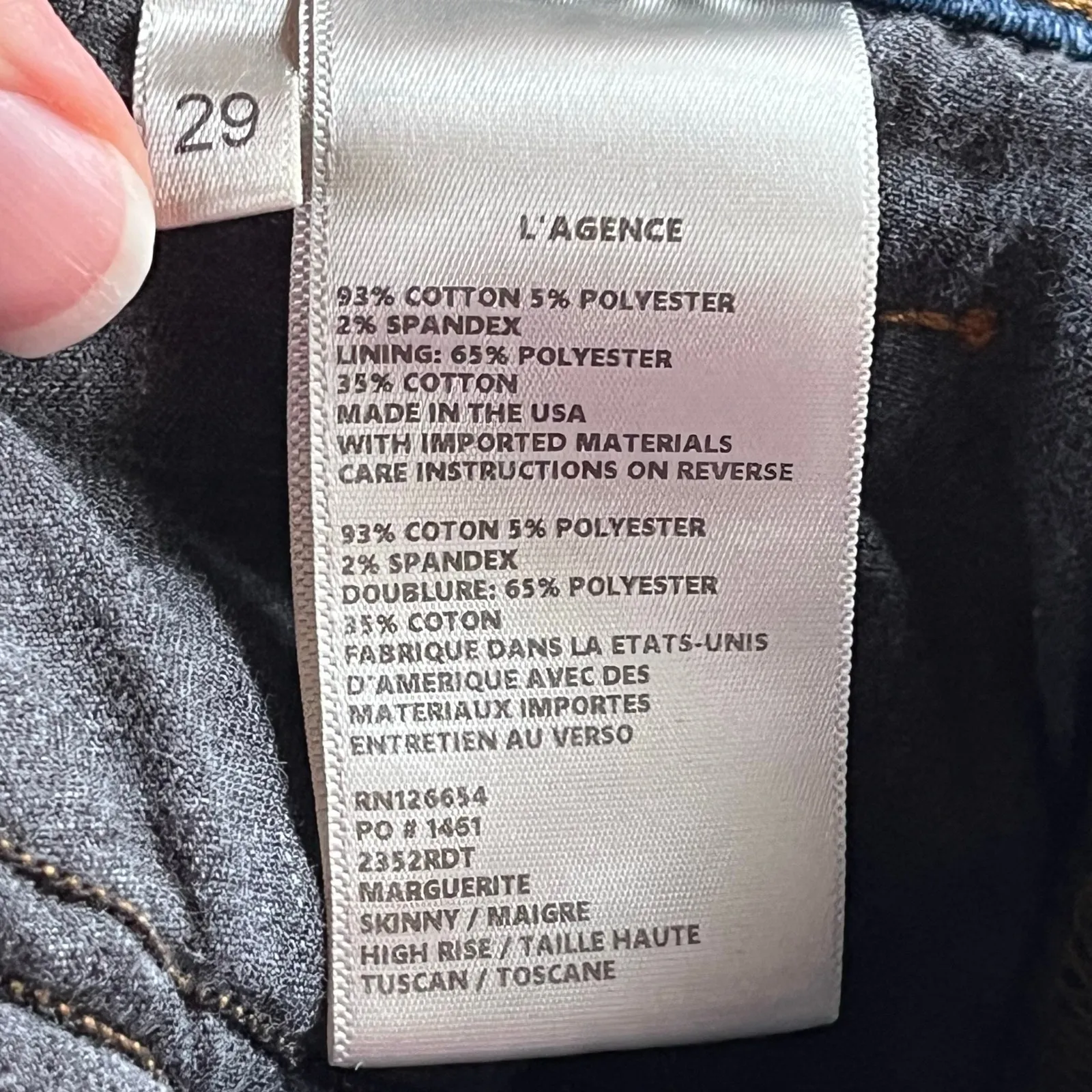 L'Agence Women's Marguerite High Rise Skinny Jeans Tuscan Wash Size 29 - Image 6