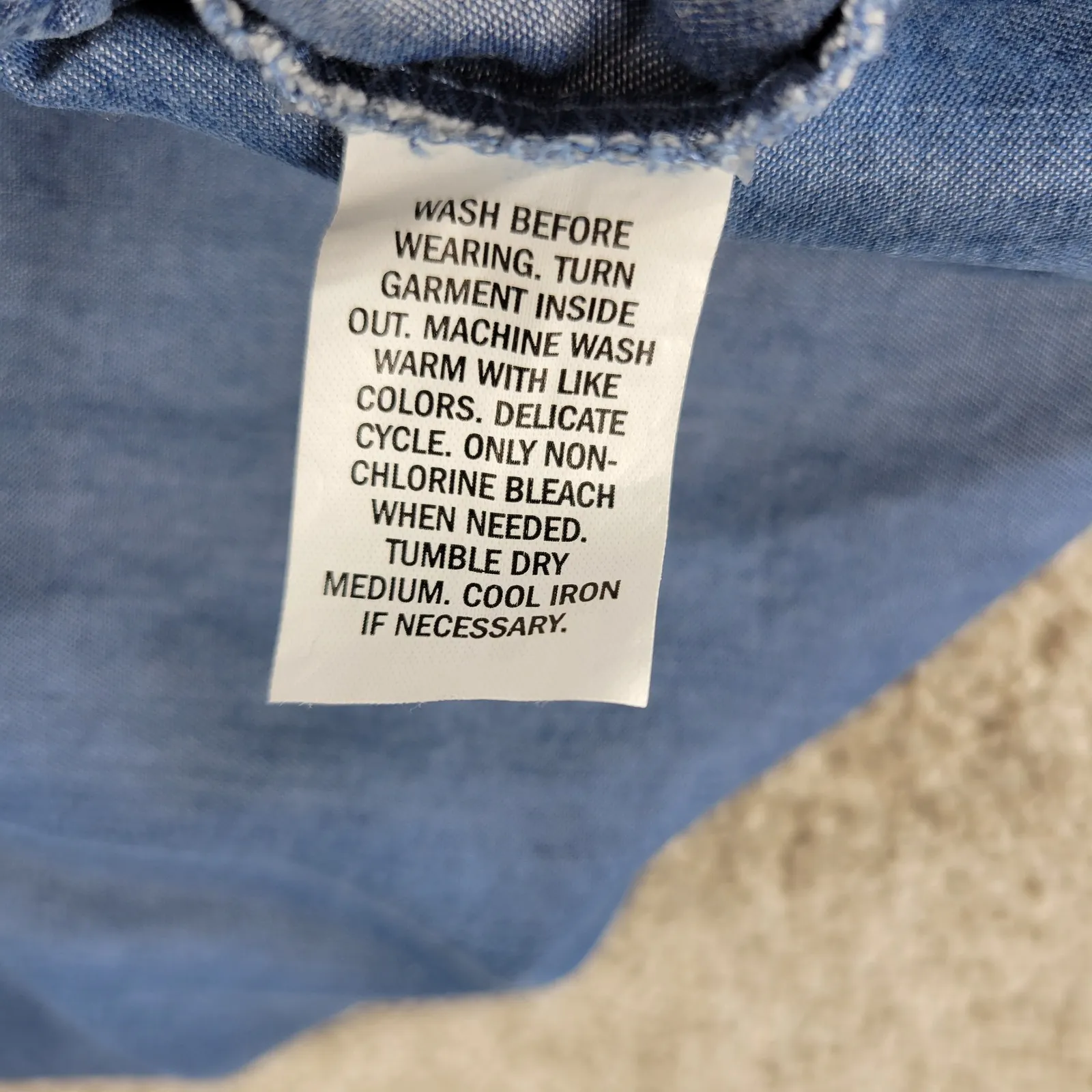 Falls‎ Creek Womens Chambray Demin Dress XL Blue Lace Up Collar Western Rodeo - Image 12