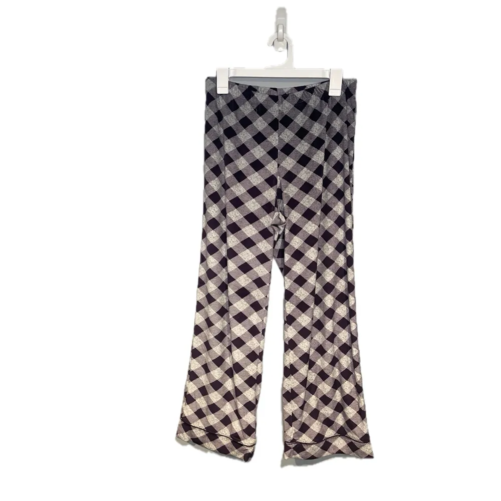 Womens Size Small Purple Grey Plaid Pajama Pants Soft Comfy - Image 2