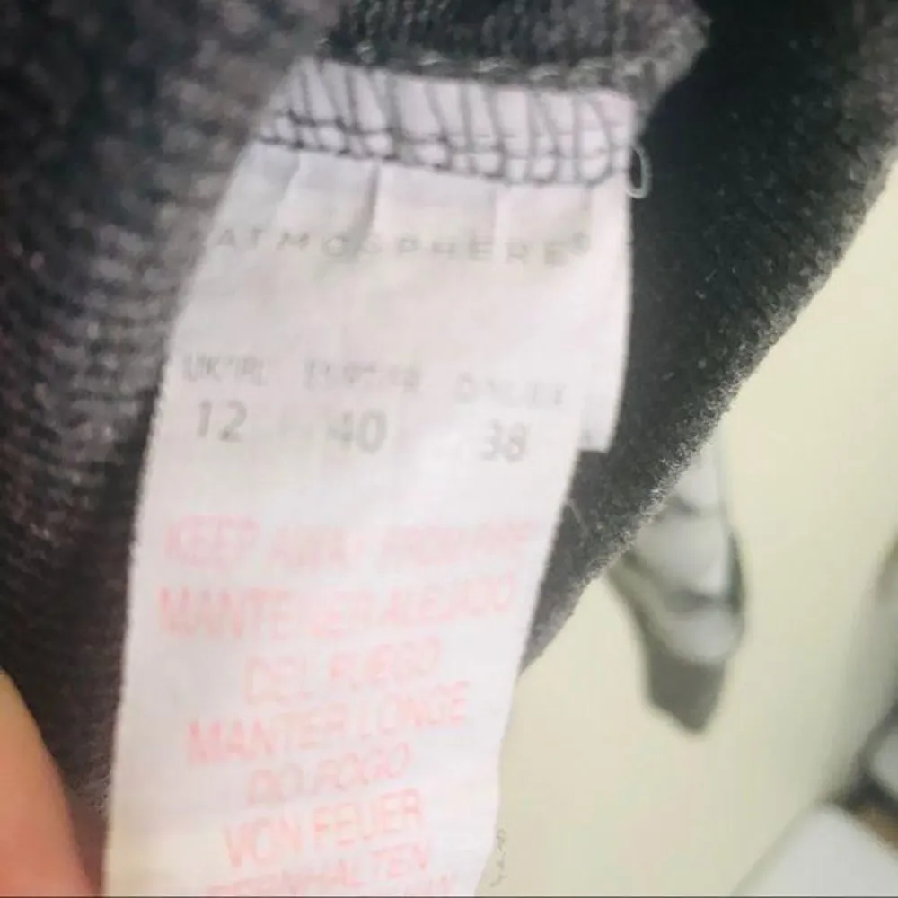 Atmosphere / M / Gray Sweatshirt Zipper Floral Sle - Image 6