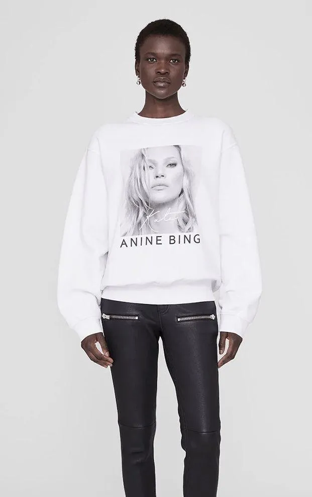 Kate Moss White Sweatshirt - Image 2