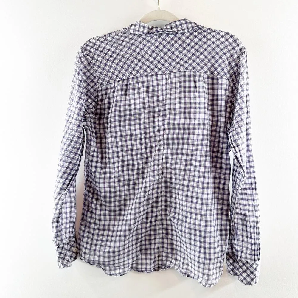 Rails Plaid Long Sleeve Chest Pocket Collared Button-Up Shirt Purple Medium - Image 9