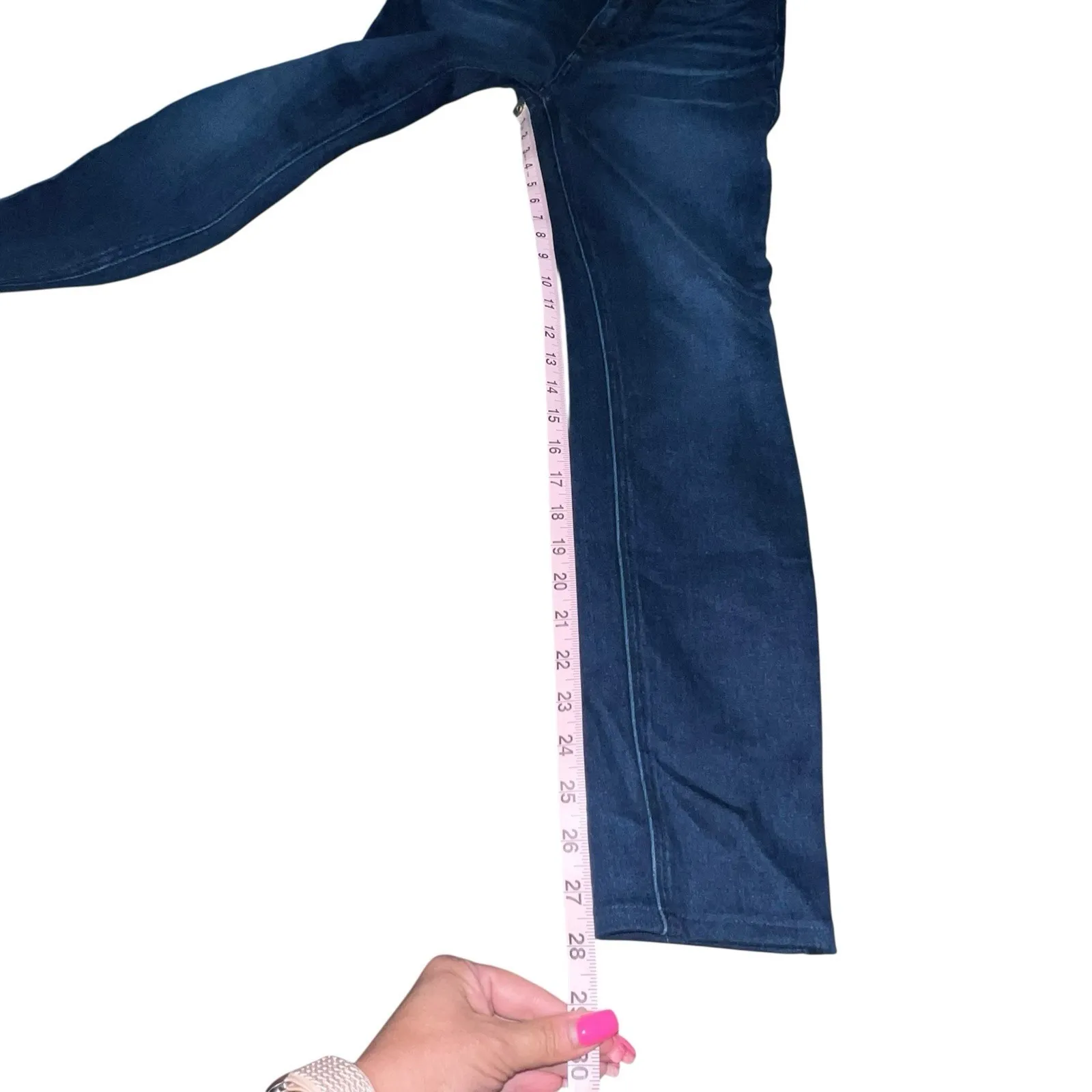 Paige Hoxton Ultra Skinny Jeans Womens‎ Size 26 Stretch Dark Wash Blue Mid Rise - Image 6