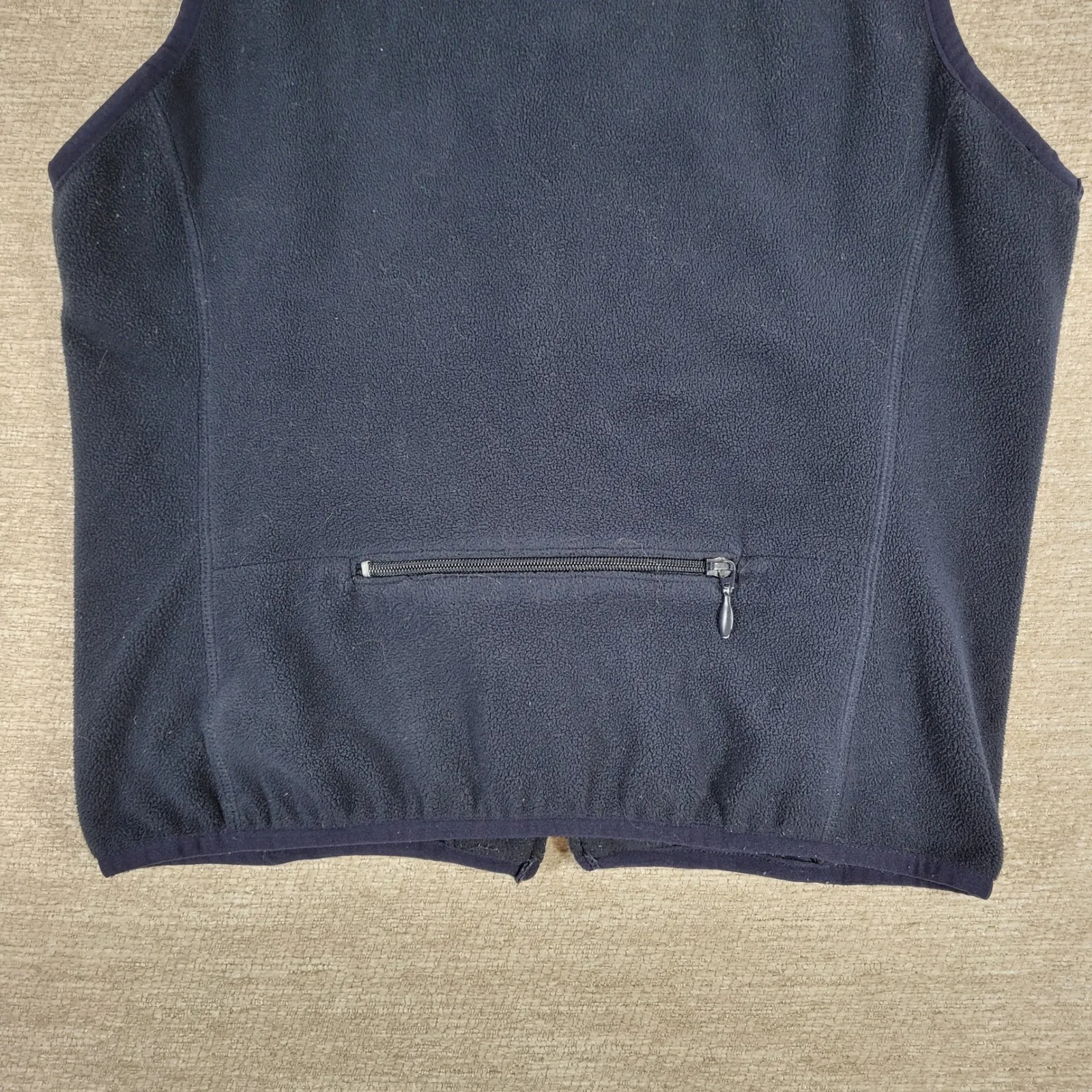American Eagle Performance Fleece Vest Medium Navy Blue Rear Full Zip Pocket - Image 10