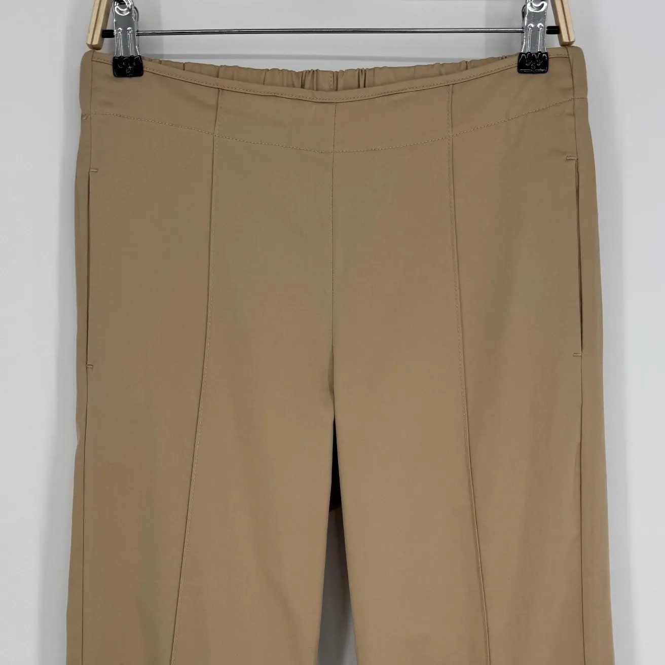 Summum Wide Leg Pull On Pants Womens Size 36 Tan Minimalist Casual Chic Modern - Image 3