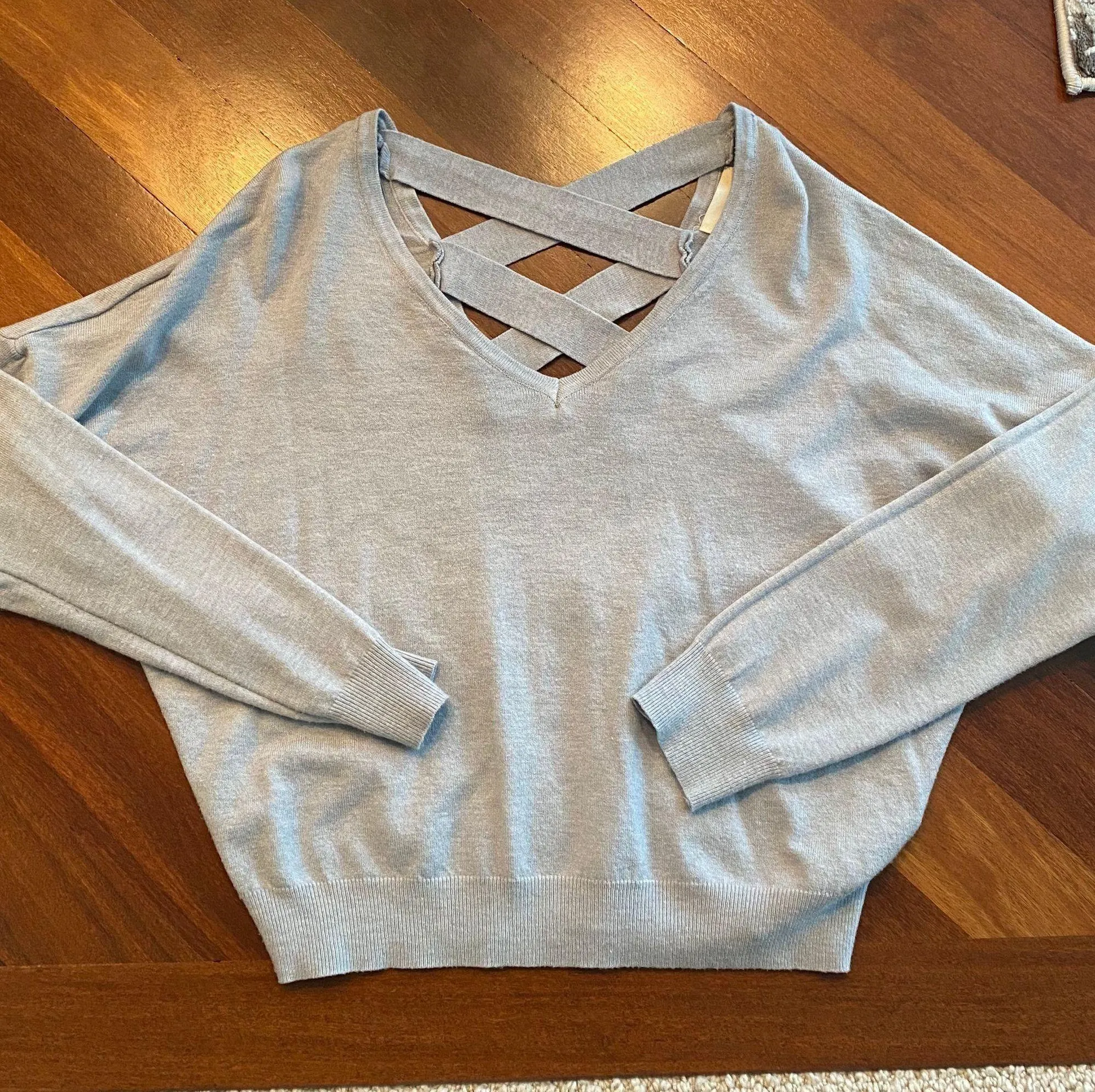 Light Blue Open Back Long Sleeve - Image 4