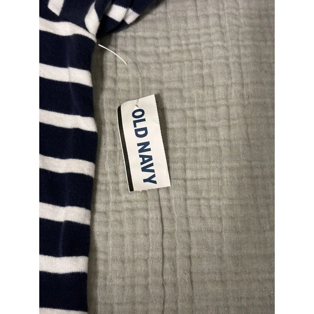 Old Navy Womens 3/4 Sleeve Stripe Knit Top Scoop Neck Blue White Stripes Small - Image 6