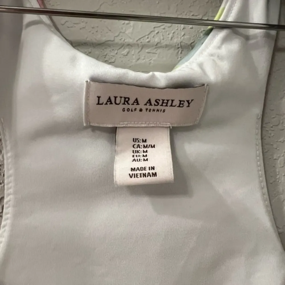 LAURA ASHLEY SZ. M‎ Golf Tennis Active Dress Racer back pink floral Print - Image 3