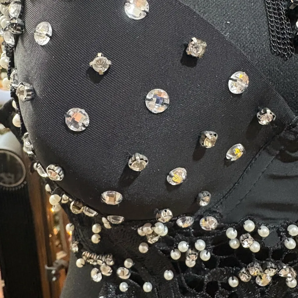 Love J Black Embellished Bra - Image 3