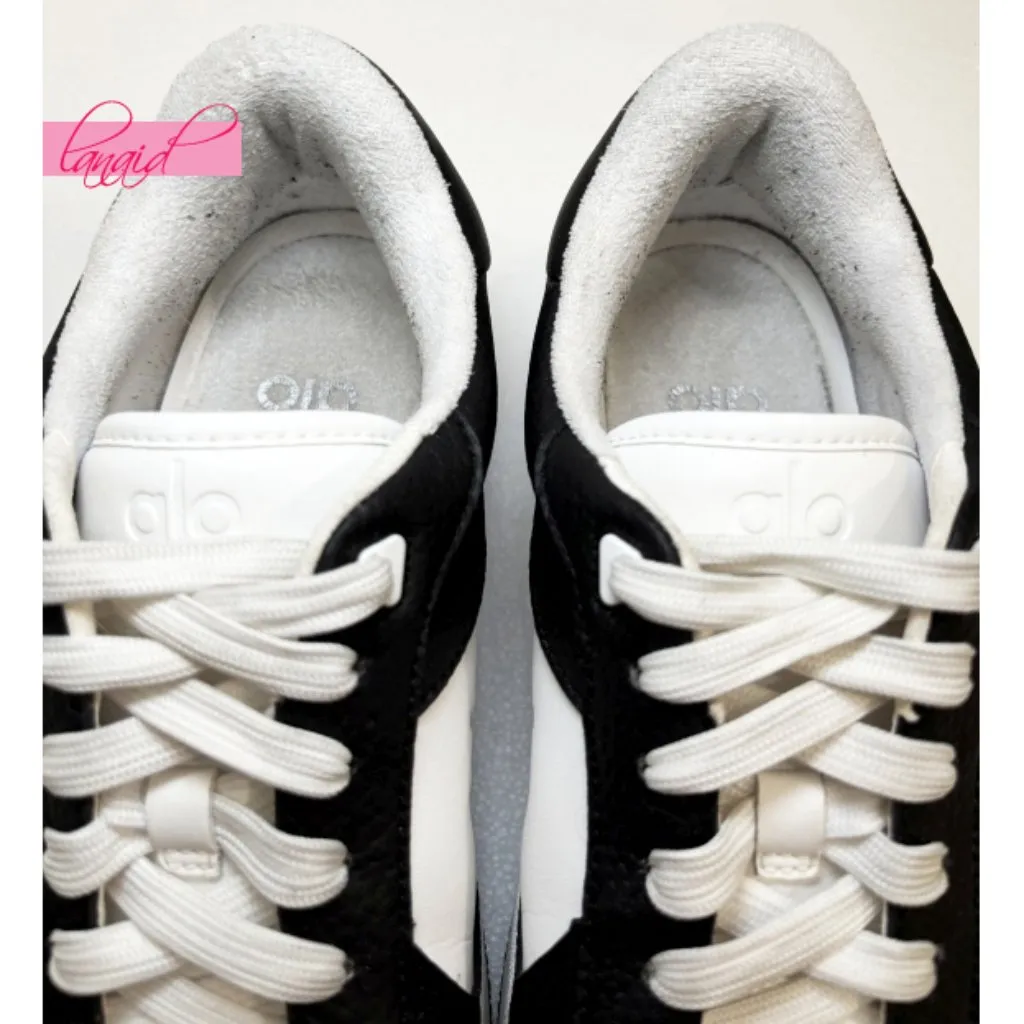 Alo Recovery Mode Sneakers Black White Athletic Colorblock Chunky Sports Shoes - Image 12