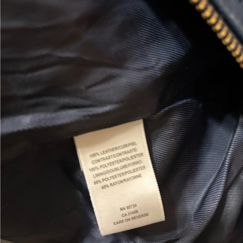 BCBG Maxazria dark blue 100 percent leather - Image 9