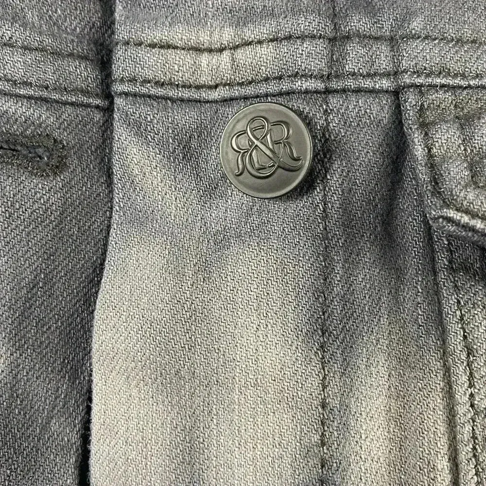 Rock‎ & Republic Gunshow Vest Women's Size XS Black Denim Studs Biker Punk NWT - Image 4