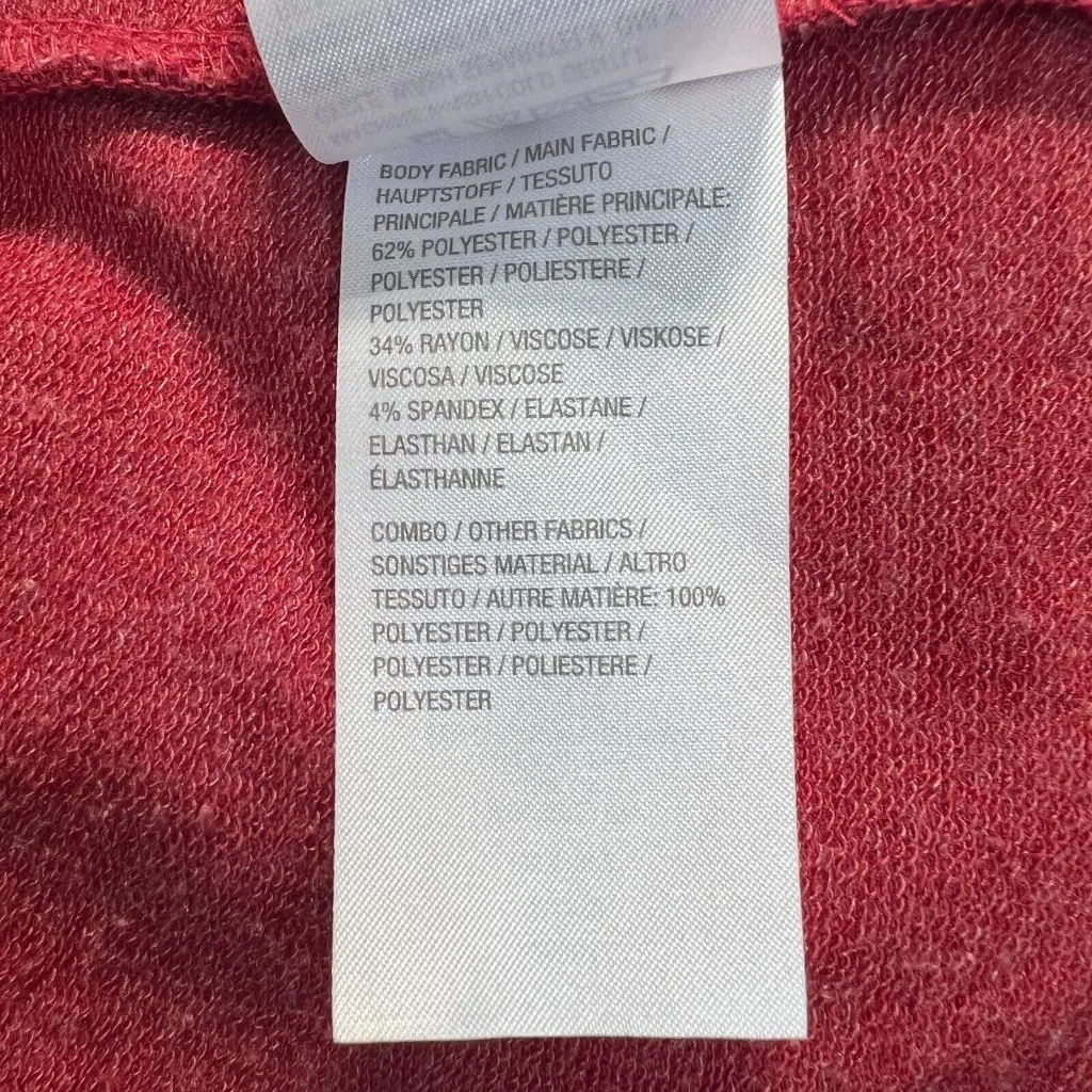 LOGO Lounge‎ Lori Goldstein 1X Pink French Terry Top Tiered Chiffon Trim V - Image 9