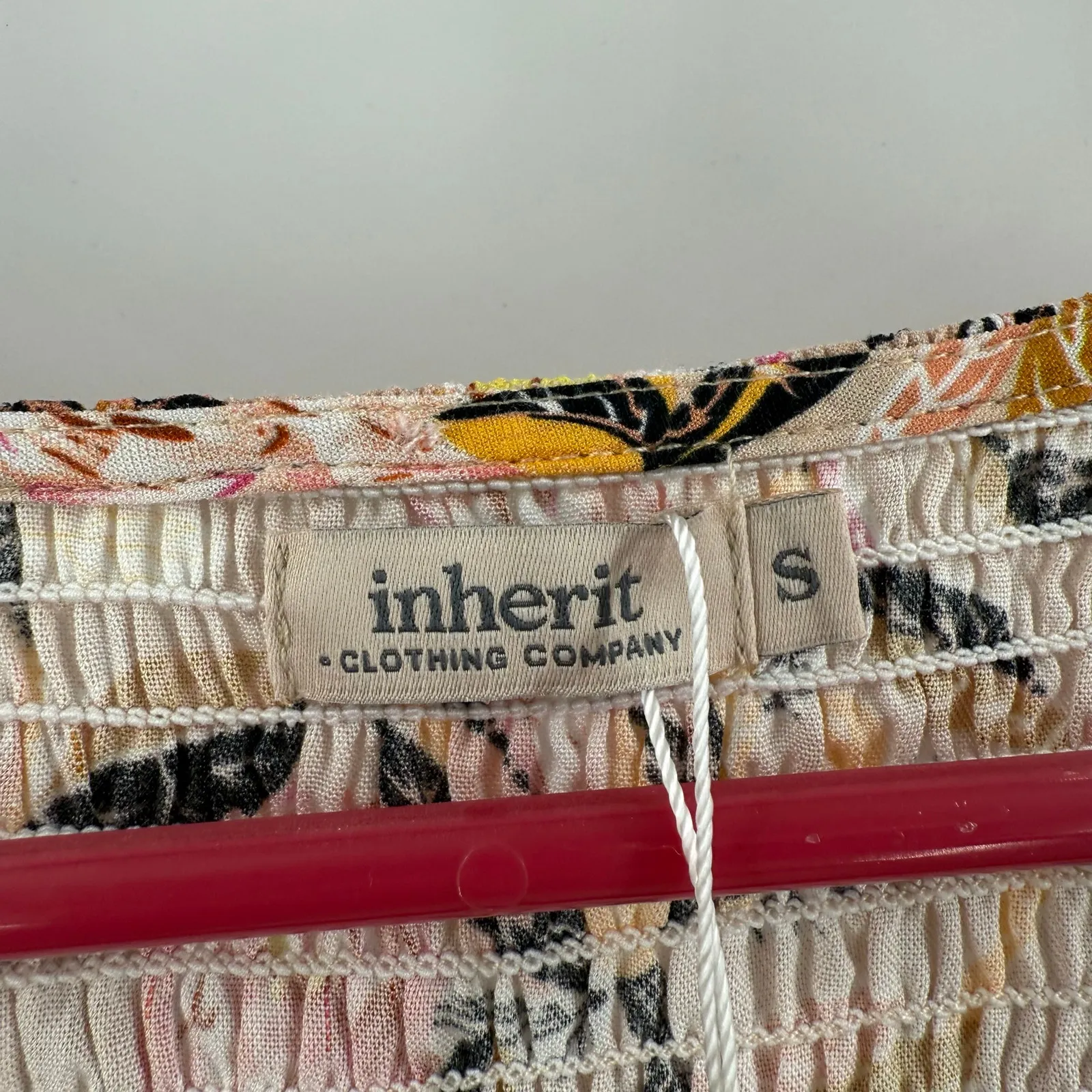 Inherit Clothing Company Dress Small NWT Clara Puff Midi/Maxi Floral Pockets Yellow - Image 4