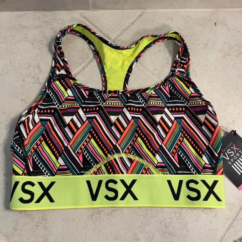 NWT Victoria's Secret, M, Women's Racerback Sports Bra Multicolor‎ - Image 2