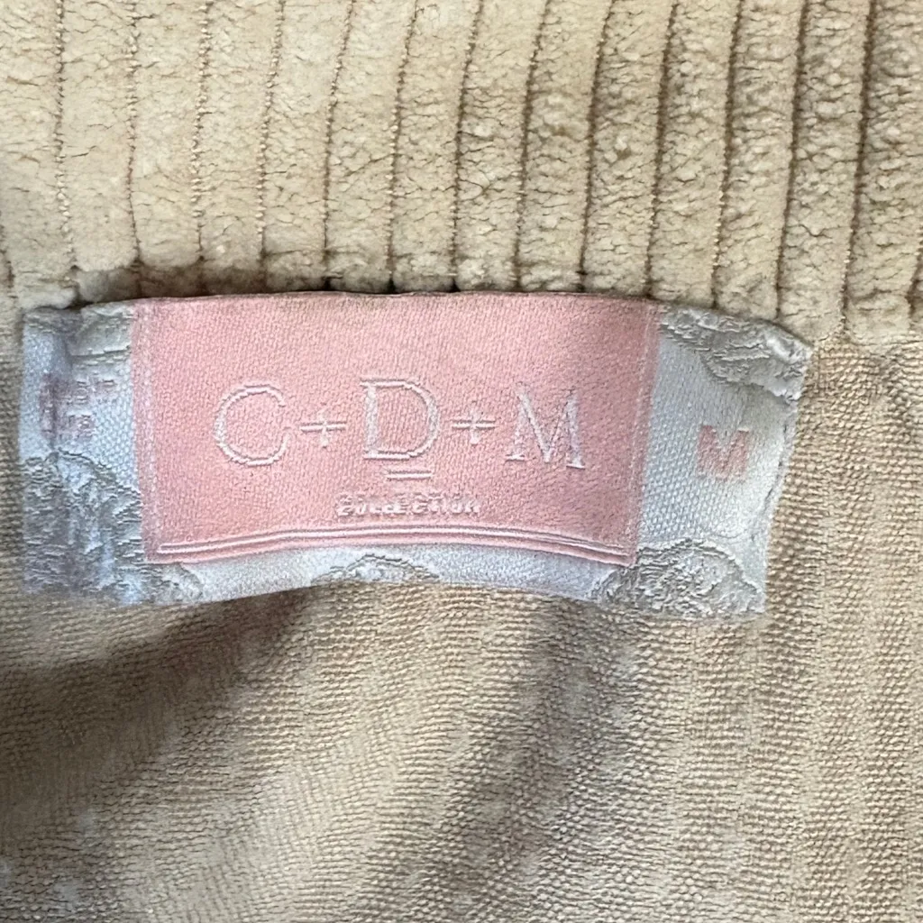 Chic Cream corduroy Jacket Size M - Image 5