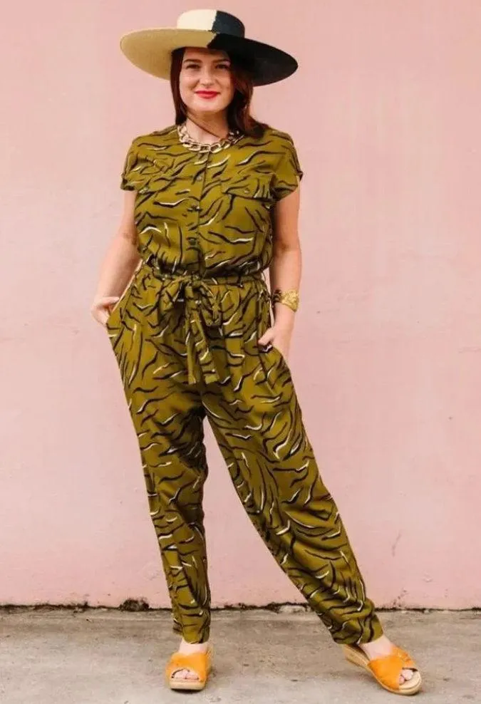 Anthropologie Corey Lynn Calter Cody Oliver Tiger Print Jumpsuit - Image 6