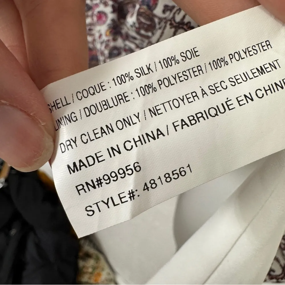 Shoshanna Purple Paisley Silk Dropped Waist Mini Dress Womens 0 Boho Coquette - Image 8